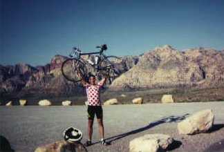 Chris at the peak of Red Rocks, LV