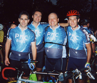 Jon, Chris, JohnnyK, Andy at the starting line